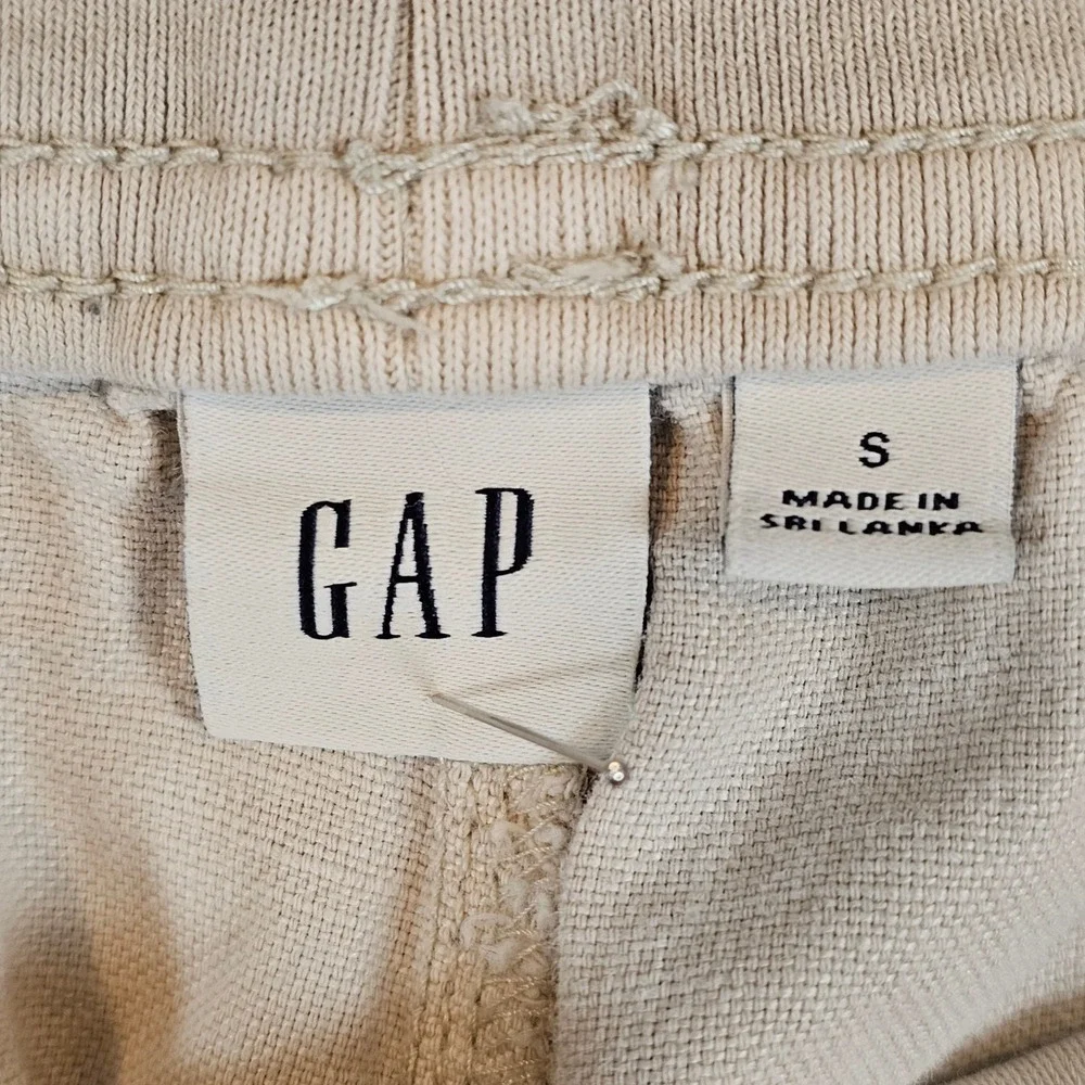 Gap Mens Linen Cotton Blend Joggers Beige Tan Drawstring Pants Small 1064 - Picture 6 of 7